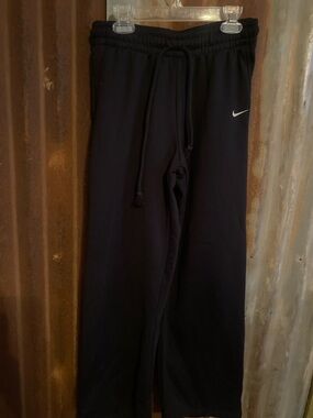Nike  Black Jogger Sweatpants with White Swoosh
